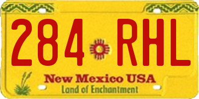 NM license plate 284RHL
