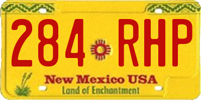 NM license plate 284RHP