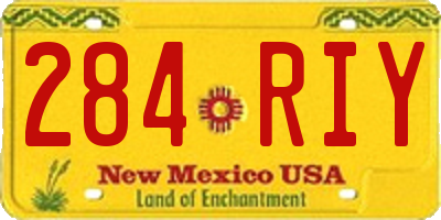 NM license plate 284RIY