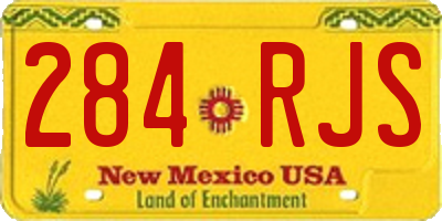 NM license plate 284RJS