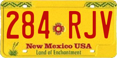 NM license plate 284RJV