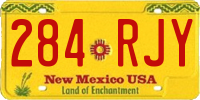 NM license plate 284RJY