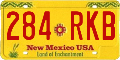 NM license plate 284RKB