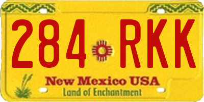 NM license plate 284RKK