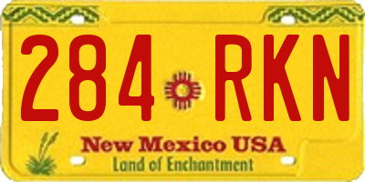 NM license plate 284RKN