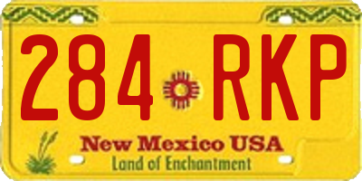 NM license plate 284RKP