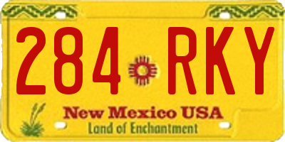 NM license plate 284RKY
