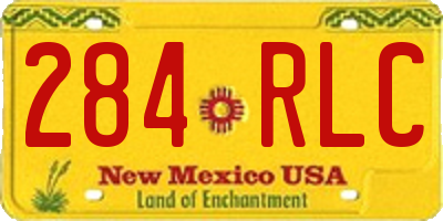 NM license plate 284RLC