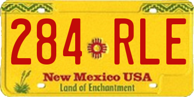NM license plate 284RLE