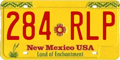 NM license plate 284RLP