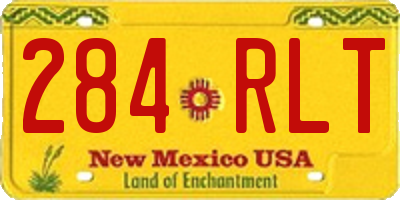 NM license plate 284RLT