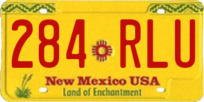 NM license plate 284RLU