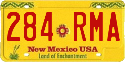 NM license plate 284RMA