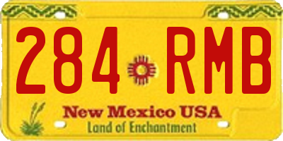 NM license plate 284RMB