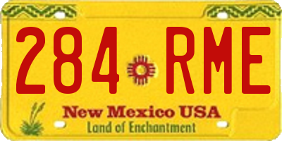 NM license plate 284RME