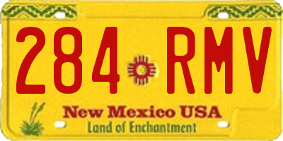 NM license plate 284RMV
