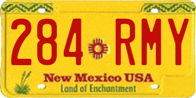 NM license plate 284RMY