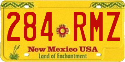 NM license plate 284RMZ