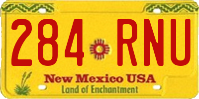 NM license plate 284RNU