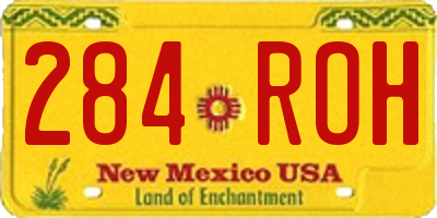 NM license plate 284ROH