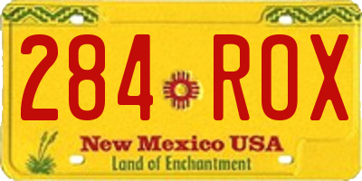 NM license plate 284ROX