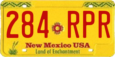 NM license plate 284RPR