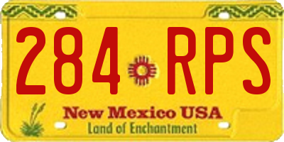 NM license plate 284RPS