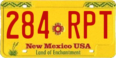 NM license plate 284RPT