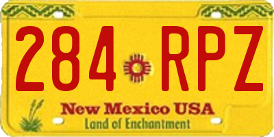 NM license plate 284RPZ