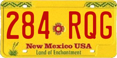 NM license plate 284RQG