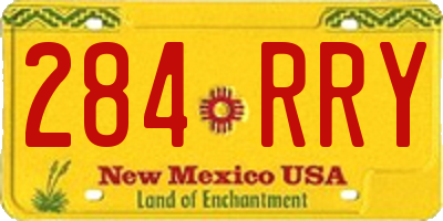 NM license plate 284RRY