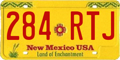 NM license plate 284RTJ