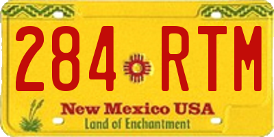 NM license plate 284RTM