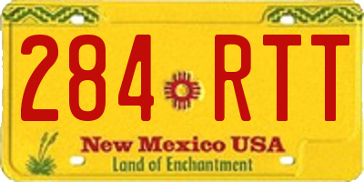NM license plate 284RTT