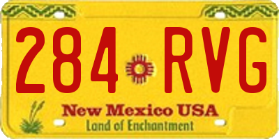 NM license plate 284RVG