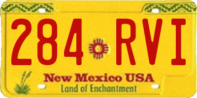 NM license plate 284RVI