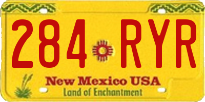 NM license plate 284RYR