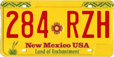 NM license plate 284RZH