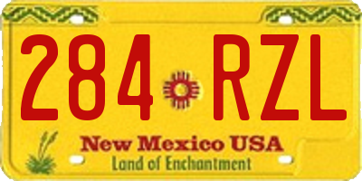 NM license plate 284RZL