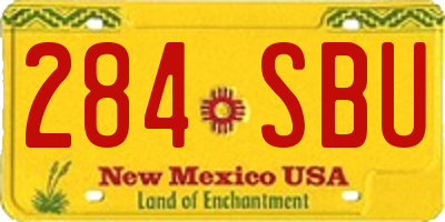 NM license plate 284SBU