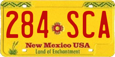 NM license plate 284SCA