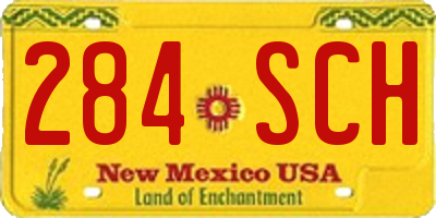 NM license plate 284SCH