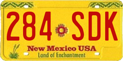 NM license plate 284SDK