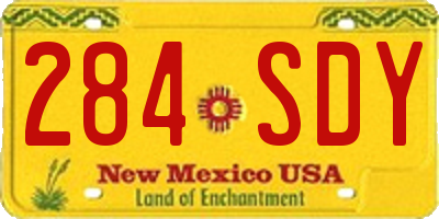 NM license plate 284SDY