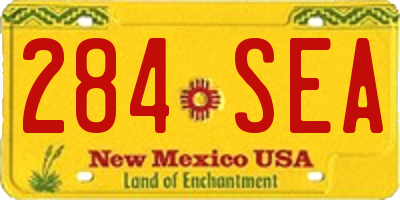 NM license plate 284SEA