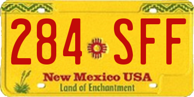NM license plate 284SFF