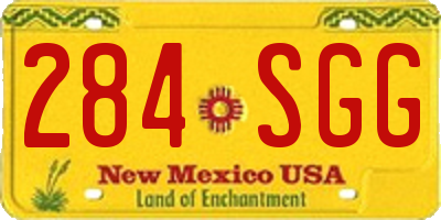 NM license plate 284SGG
