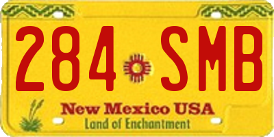 NM license plate 284SMB