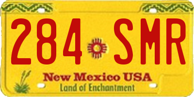 NM license plate 284SMR