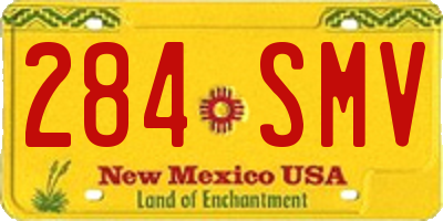 NM license plate 284SMV
